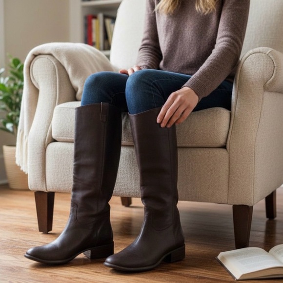 Donald J. Pliner Shoes - Donald J Pliner Soft Brown Luxury Leather Knee-High Riding Boots ladies 8.5